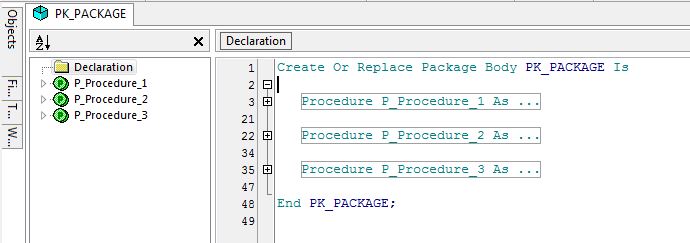 PL/SQL Developer – Folding Property [Fold All / Unfold All]
