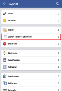 Facebook Mobile Zaman Tuneli ve Etiketleme